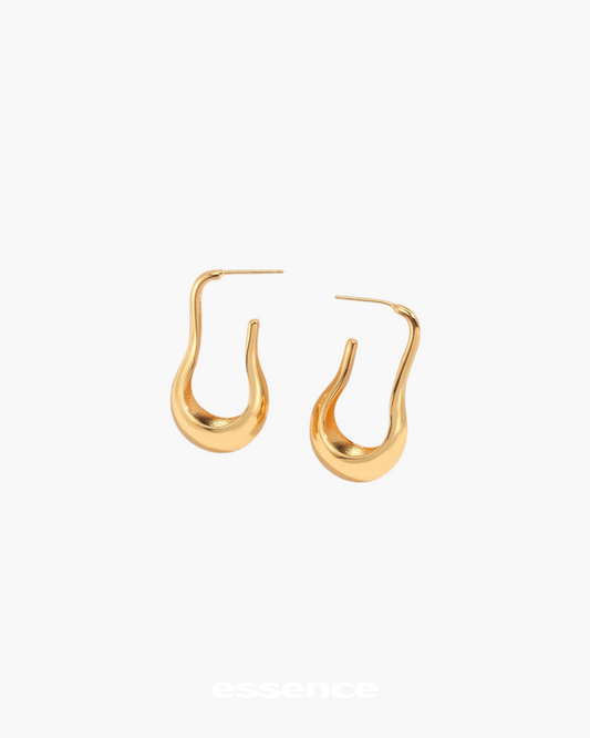 Pure Silver Gold Elegance Earrings