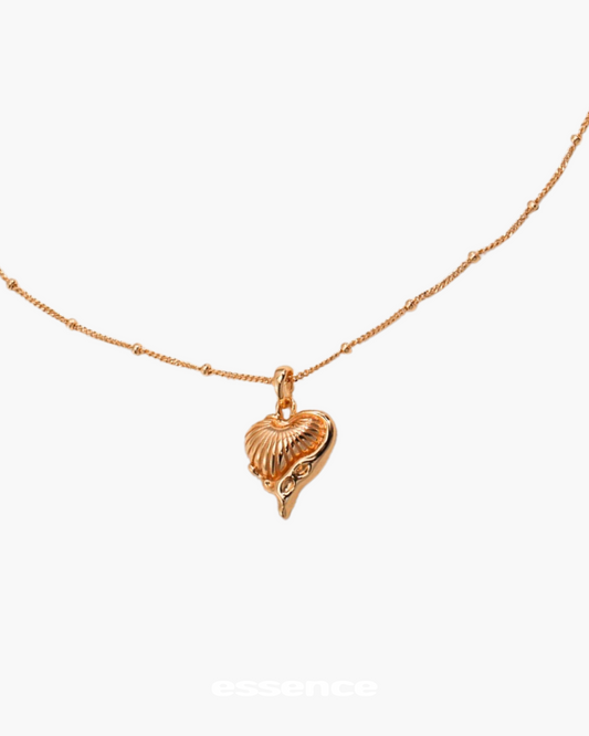 Gold-Plated Silver Sterling Heart Necklace - essence