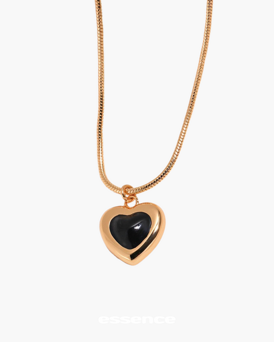 Gold Sterling Silver Heart Necklace - essence